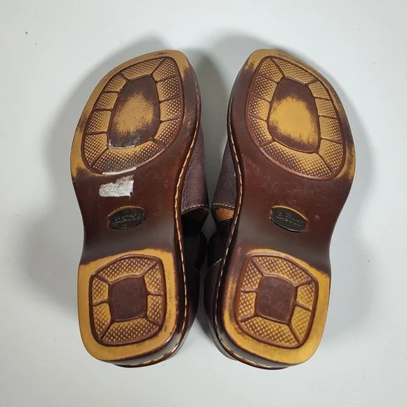 Born brown leather open toe open side sandal shoes 6.5 - Picture 10 of 12